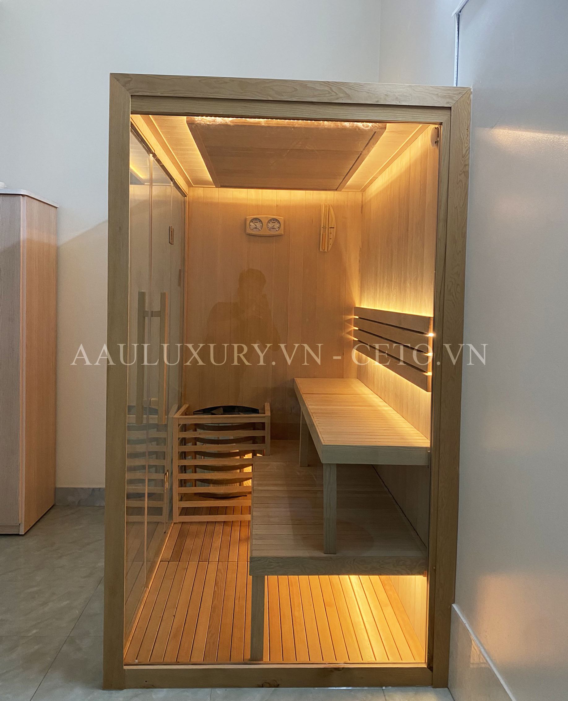 Phòng sử dụng máy xông hơi harvia