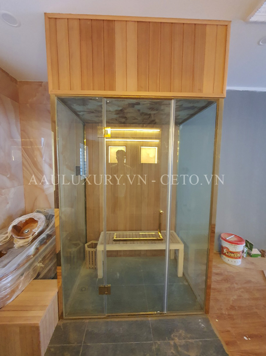 Phòng xông hơi ướt gỗ Ngọc Am