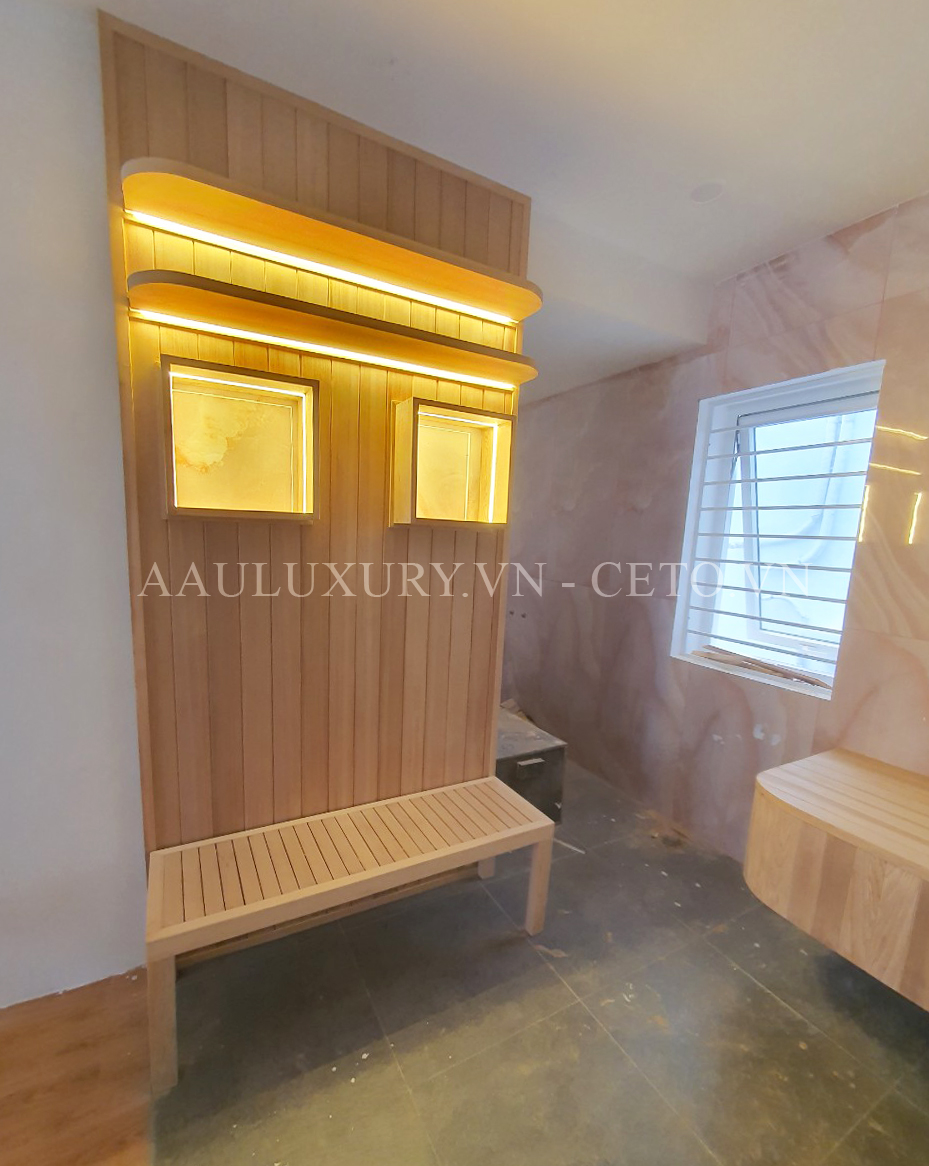 Kệ decor ghế nghỉ gỗ Ngọc Am