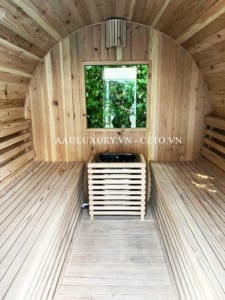 Phòng xông hơi cá tính dành riêng biệt thự sân vườn